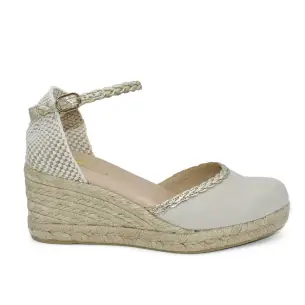 copy of Chamby : Jute en beige lederen espadrilles : Vrouw CHAMBY