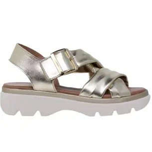 Blusandal |Platinum leather wedge sandals| Women's BLUSANDAL