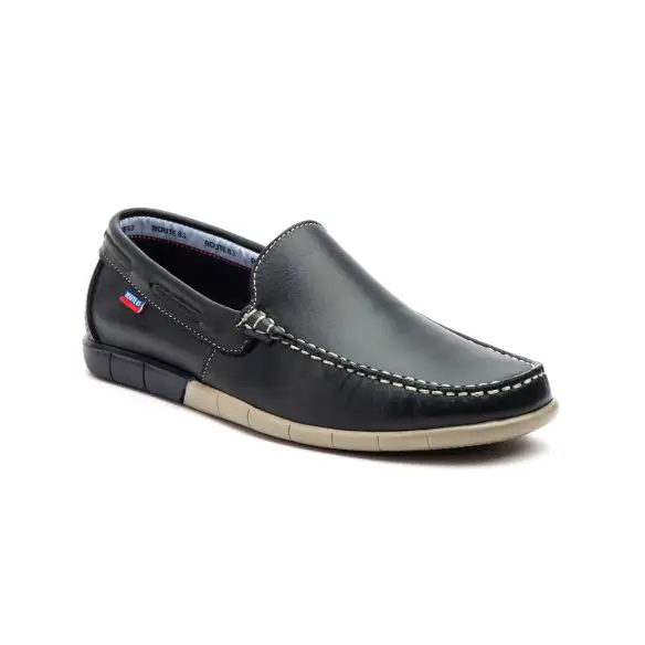 Route 83 | Blauw leren mocassins | Heren ROUTE 83