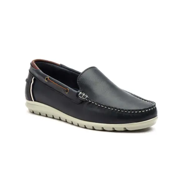 Route 83 | Mocassini in pelle blu| Uomo ROUTE 83