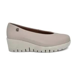 Manoletinas de piel beige by Chamby CHAMBY