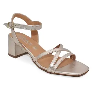 Invogue | Sandali da donna in pelle platino| Donna INVOGUE 2