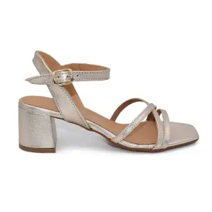 Invogue | Sandali da donna in pelle platino| Donna INVOGUE