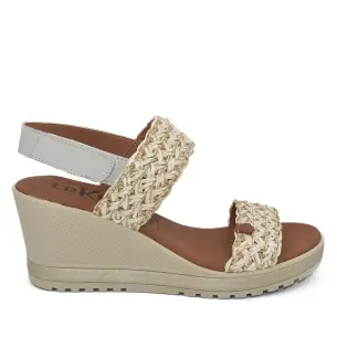 Tekila |Sandalias cuña beige| Mujer TEKILA