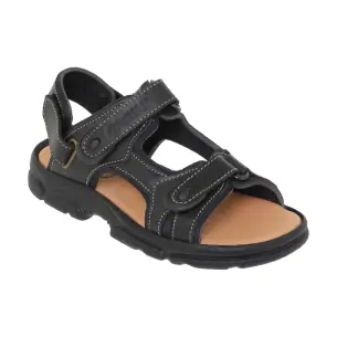 Casual | Black leather sandals with detachable heel | Man CASUAL 2