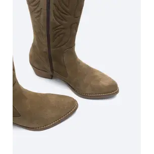 Patricia Miller | Bottine en cuir taupe Valeria... 2