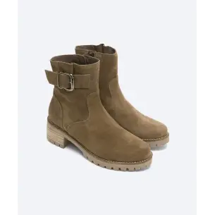 Patricia Miller | Bottine en cuir taupe Sara 6903-727 |... 2