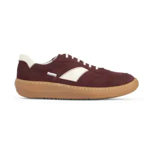 Saguy's | Burgundy leather barefoot sneaker | Women