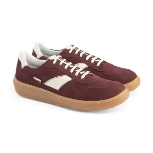 Saguy's | Burgundy leather barefoot sneaker | Women 2