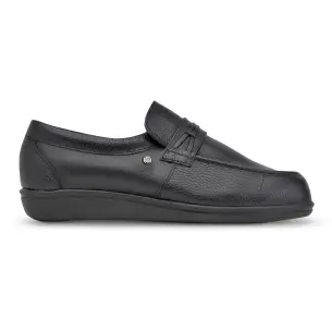 Saguy's | Black leather comfort work moccasin | Men